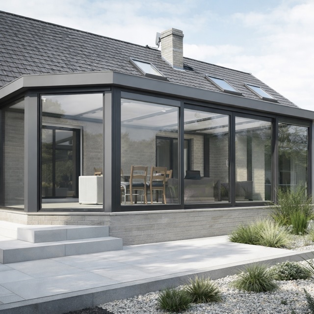 Véranda d'une maison moderne