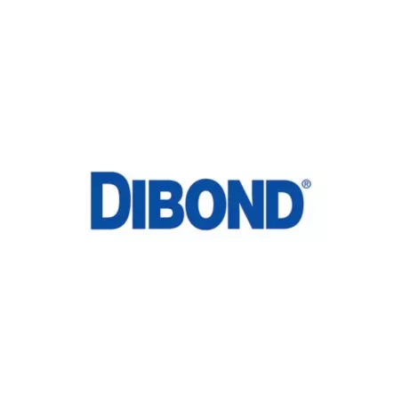 Logo DIBOND® bleu sur fond blanc