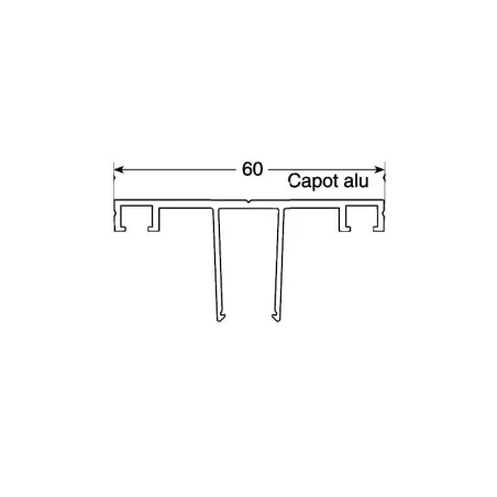 Profil à rupture thermique I Base PVC + Capot aluminium
