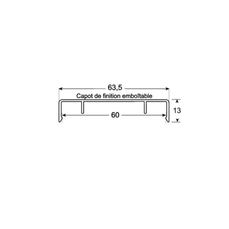 Profil à rupture thermique I Base PVC + Capot aluminium