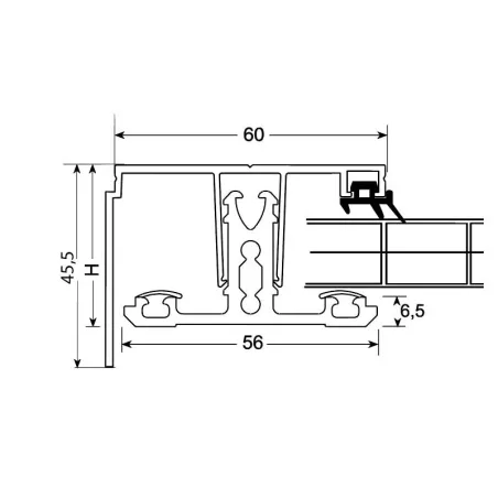 Profil à rupture thermique I Base PVC + Capot aluminium