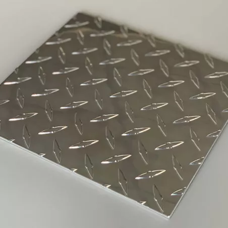 Tôle Alu Brut (3003 H22) - Diamant | Effet anti-dérapant