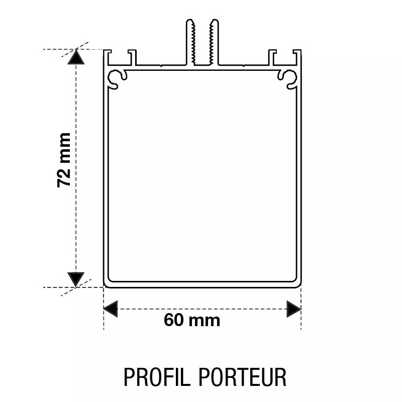 KIT Profils aluminium porteur I Pour vérandas et pergolas
