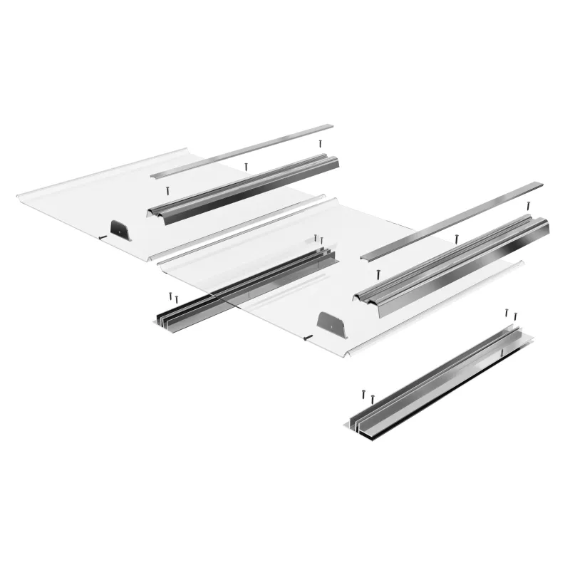 SUNGLAZE™ type 4/600 I Système polycarbonate à joints debout SUNGLAZE™ type 4/600 I Système polycarbonate à joints debout