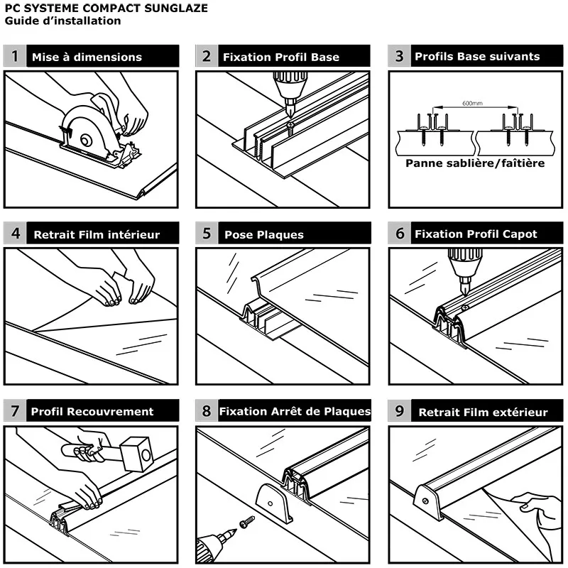 SUNGLAZE™  I Profils aluminium et accessoires SUNGLAZE™  I Profils aluminium et accessoires