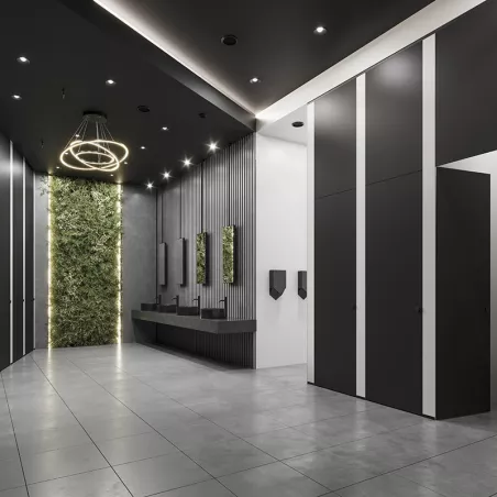 Aménagement d'intérieur type vestiaire conçu à base de Formica®