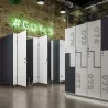 Vestiaire avec des plaques de stratifié compact Formica® Vestiaire avec des plaques de stratifié compact Formica®