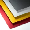 Quatre plaques de DIBOND® aspect métal : gris, blanc, rouge et jaune Quatre plaques de DIBOND® aspect métal : gris, blanc, rouge et jaune