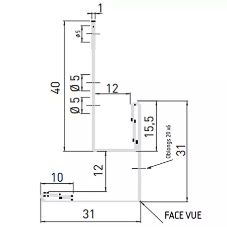 Profil linteau et départ pose verticale Hardie® VL Plank