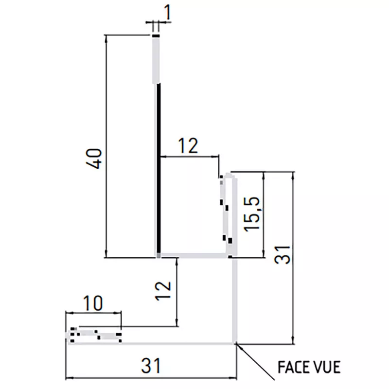 Profil angle sortant et retour tableau Hardie® VL Plank