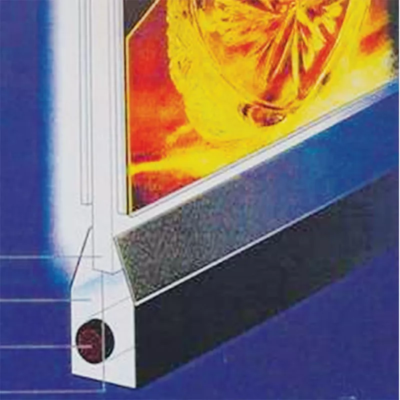 Zoom sur la tranche de la plaque de PMMA Elit III Zoom sur la tranche de la plaque de PMMA Elit III