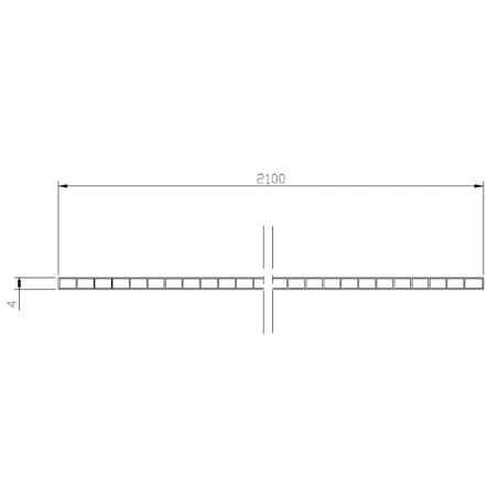 Plaque polycarbonate alvéolaire 4 mm | 2 parois