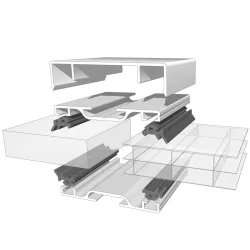 Profil pareclose aluminium I Pour couverture I Sunclear