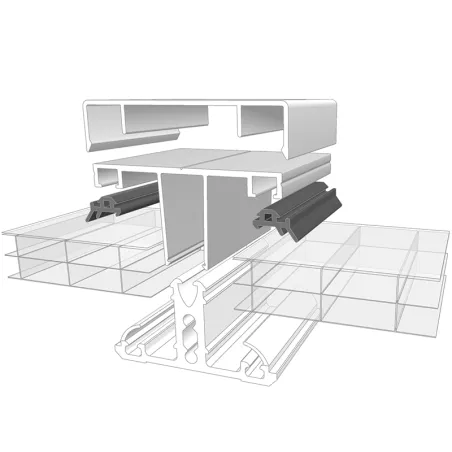 Profil à rupture thermique I Base PVC + Capot aluminium