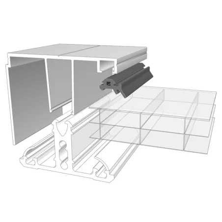 Profil à rupture thermique I Base PVC + Capot aluminium