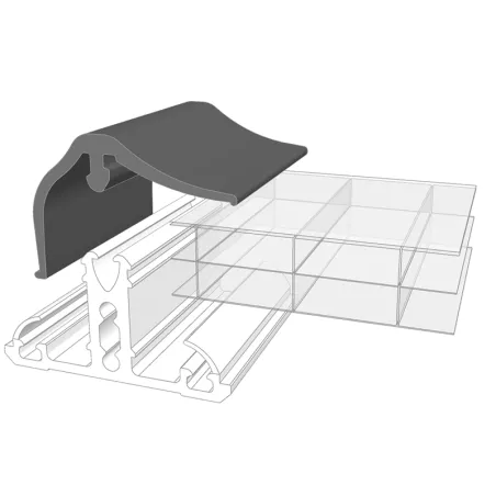 Profil à rupture thermique I Base PVC + Capot aluminium