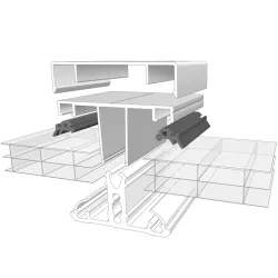 Profil à rupture thermique I Base PVC + Capot aluminium