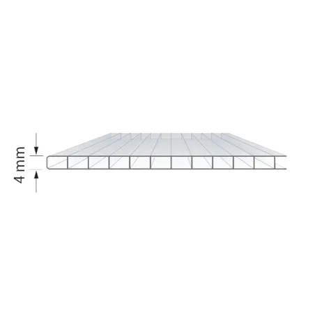 Plaque polycarbonate alvéolaire 4 mm | 2 parois
