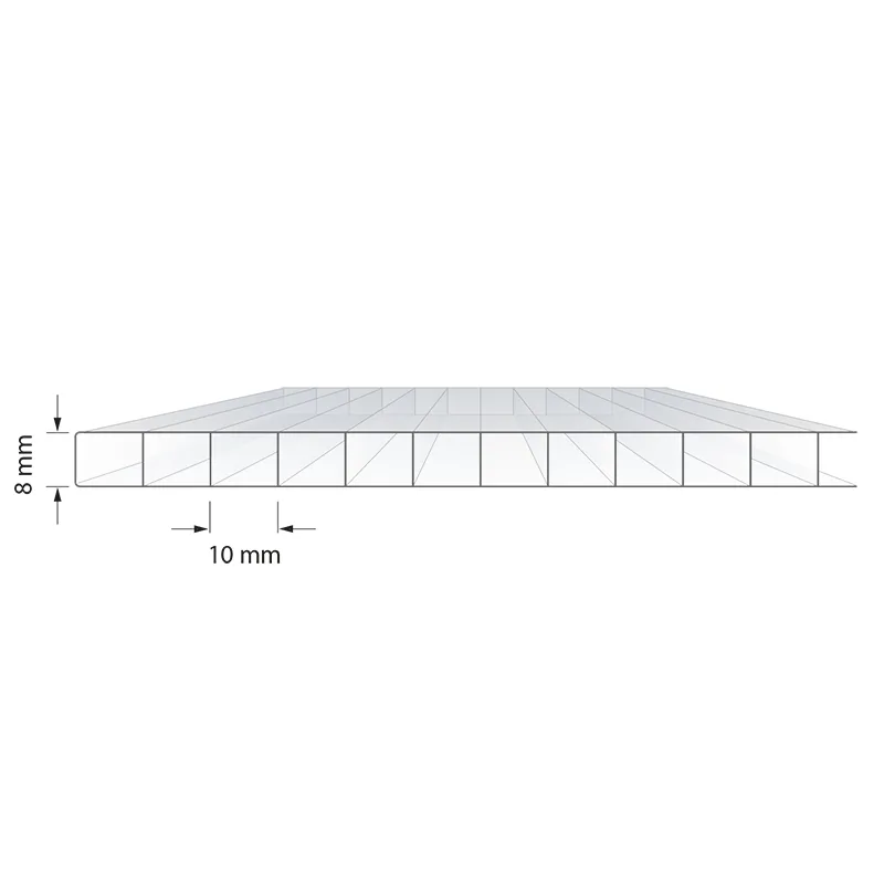 Thermoclear-Plus™ 8 mm I Polycarbonate alvéolaire
