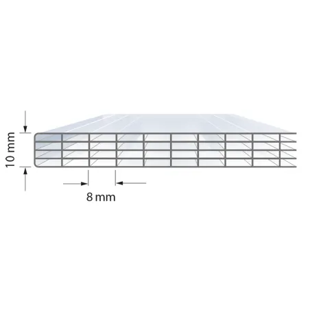 Thermoclear-Plus™ 10 mm - 5 parois I Polycarbonate alvéolaire