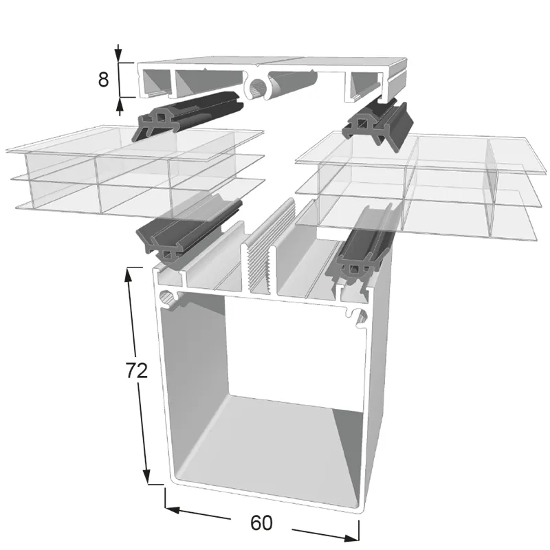 Profil aluminium porteur I Pour vérandas et pergolas Profil aluminium porteur I Pour vérandas et pergolas