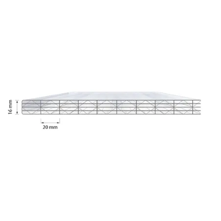 Thermoclear-Plus™ 16 mm 5 parois I Polycarbonate alvéolaire