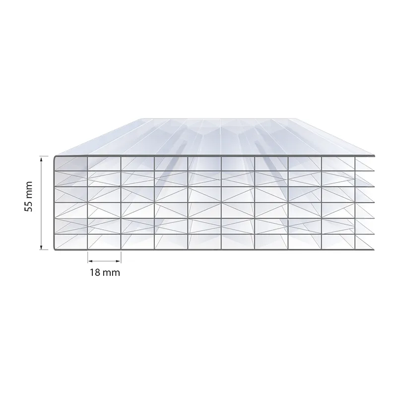 Plaque polycarbonate alvéolaire incolore Sun Clear Diffusion