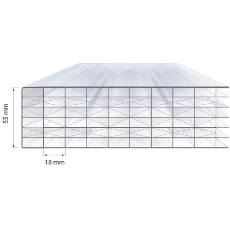 Plaque de polycarbonate pour réduction d'apport de chaleur