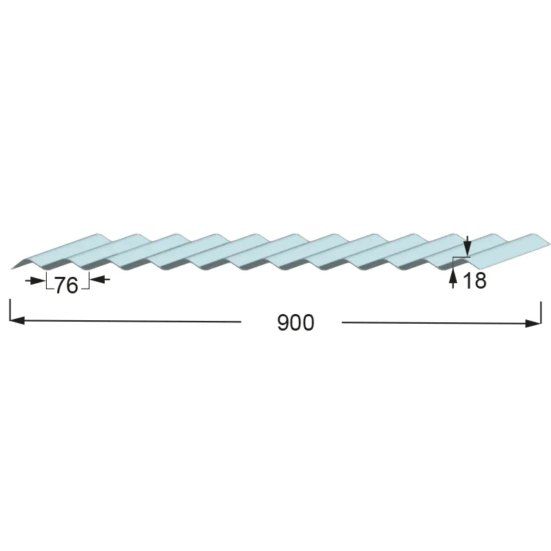 Polyester PO 76/18 Incolore - Classe 3 | Polyester ondulé Polyester PO 76/18 Incolore - Classe 3 | Polyester ondulé