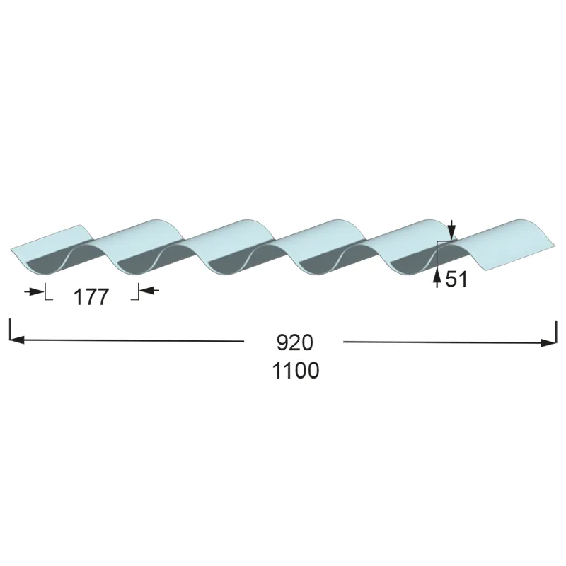Polyester GO 177/51 Incolore - Classe 3 | Polyester ondulé Polyester GO 177/51 Incolore - Classe 3 | Polyester ondulé