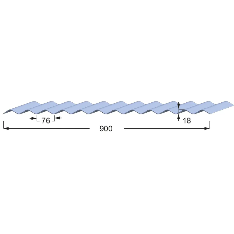 Plaque polycarbonate ondulée translucide (PO 76/18 - petite onde) pas cher