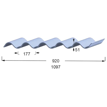 Onda® GO 177/51 | Plaque polycarbonate ondulée alvéolaire