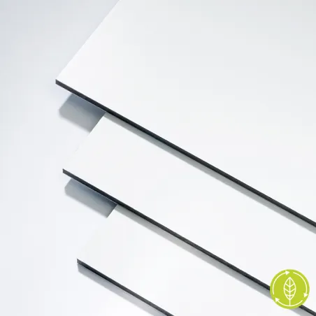 DIBOND® Blanc digital LX 9003 | Laque LATEX 2 faces | Filmé 2 faces
