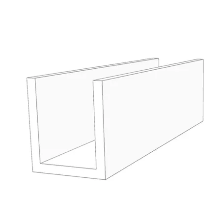Profil de finition PVC en forme de U blanc