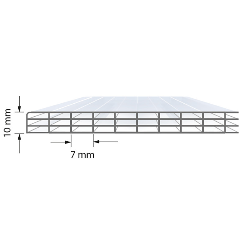 Dimensions de la plaque de polycarbonate AkyVer® Litestop
