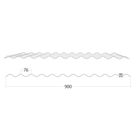 Polycarbonate ondulé I PO 76/18