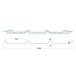 PC Nervuré 3/333/39T Incolore | Plaque polycarbonate nervurée