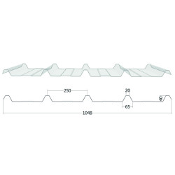 PC Nervuré Cobacier 1004 Incolore | Plaque polycarbonate nervurée