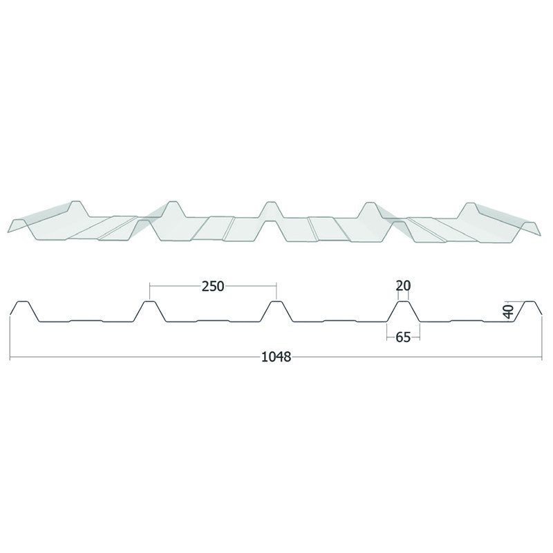 PC Nervuré Cobacier 1004 Incolore | Plaque polycarbonate nervurée PC Nervuré Cobacier 1004 Incolore | Plaque polycarbonate nervurée