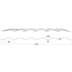PC Nervuré 25/1085B | Plaque polycarbonate nervurée