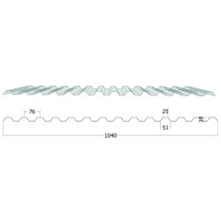 PC Ondulé Greca 76/18 I Polycarbonate Ondulé Incolore