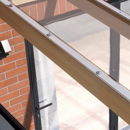 Fixation des vis et rondelles pour la toiture en polycarbonate transparent Marlon R Glaze®