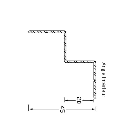 Profil alu angle intérieur Hardie® Plank