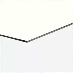 Plaque en aluminium blanche 9016