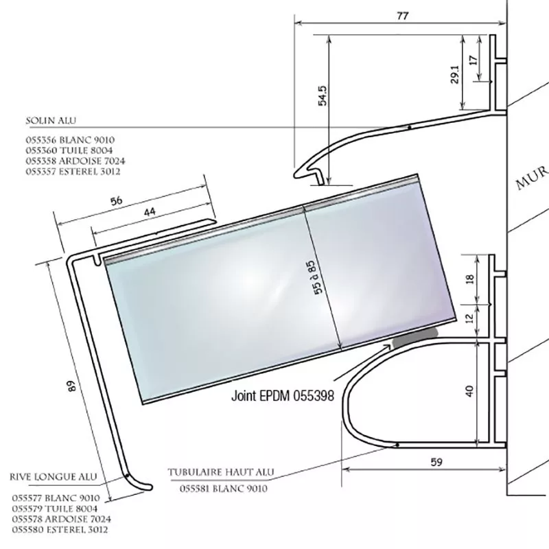 Profils et accessoires I Gamme ISOTOIT I Panneau de toiture véranda