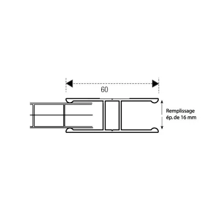 Profil aluminium H I Jonction et Bordure