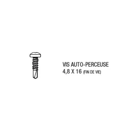 Boîte 40 vis inox auto-perceuses I Sunclear