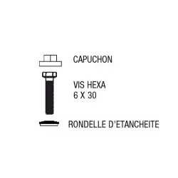 Blister 50 vis héxagonales I Sunclear