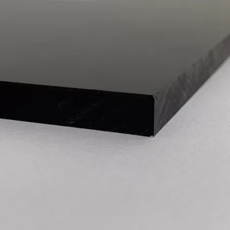 Plaque PVC rigide noir | Aspect brossé