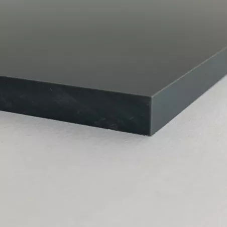 PVC Gris 7011 Mat | Plaque PVC rigide